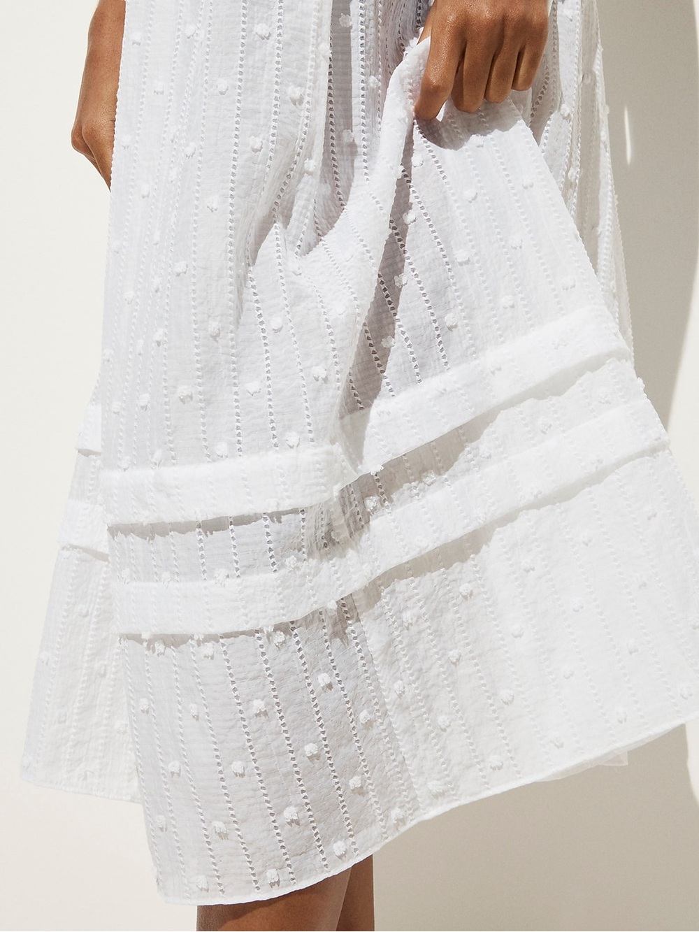 J.CREW Shift Midi Dress in Textured Dot, Size S - Picture 2 of 5